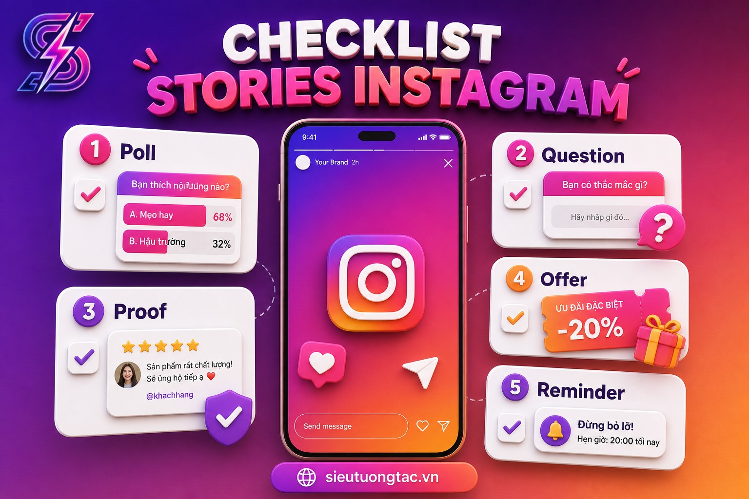 Checklist triển khai Instagram