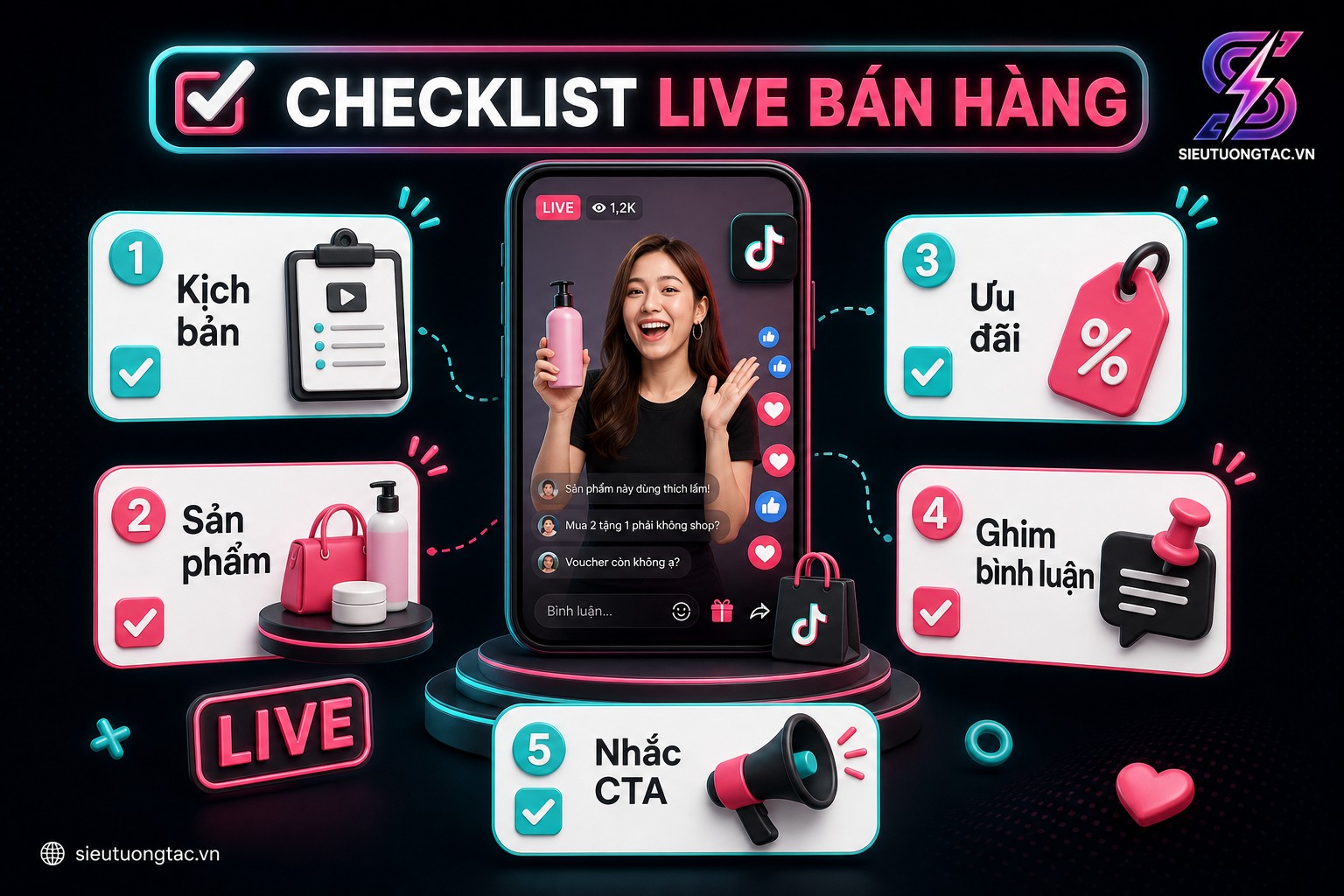 Checklist dịch vụ TikTok
