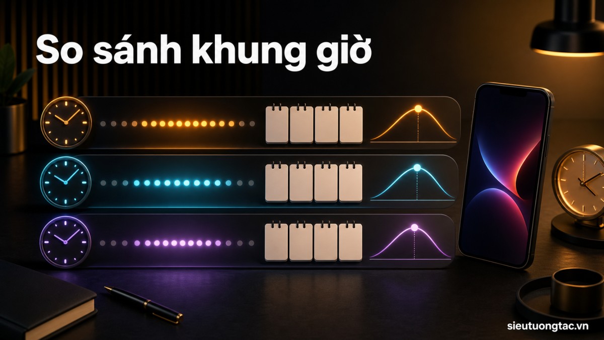 Lịch test giờ đăng TikTok trong 14 ngày