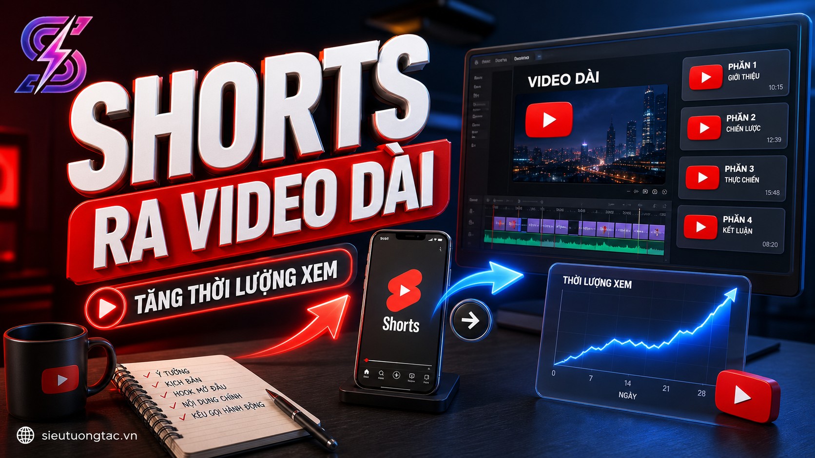 Cách biến YouTube Shorts có tín hiệu tốt thành video dài giữ chân người xem
