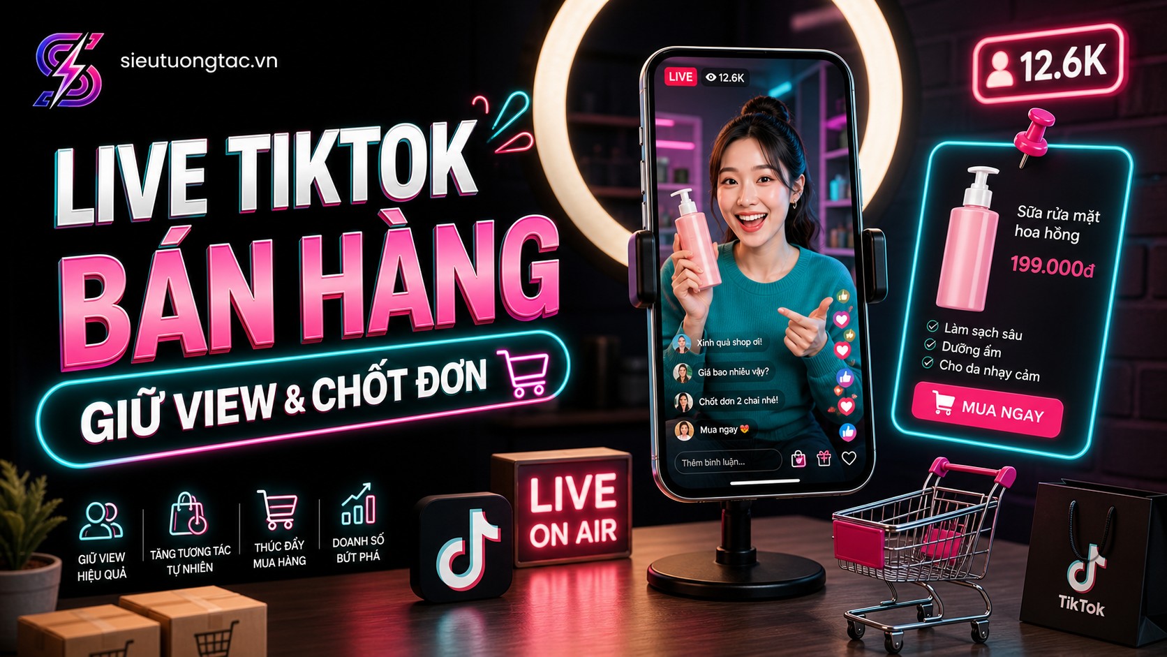 Tăng bình luận livestream TikTok: cách Buff comment live để phiên bán hàng sôi động