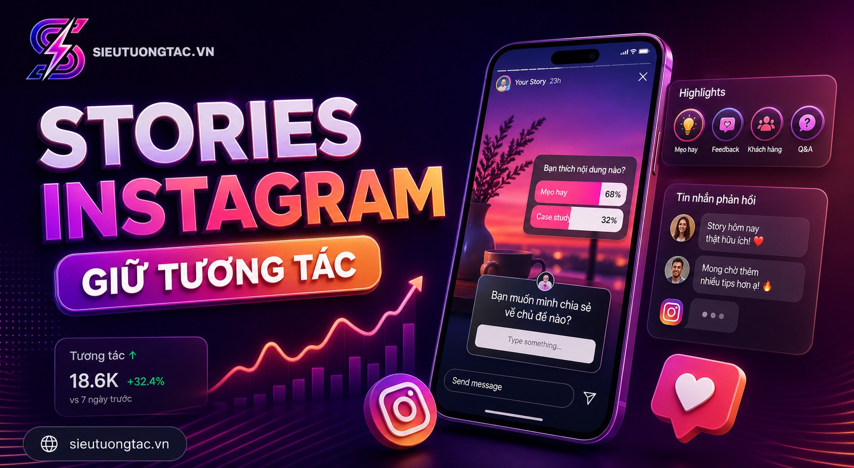 Cách dùng Stories Instagram và Highlight để giữ tương tác với người theo dõi