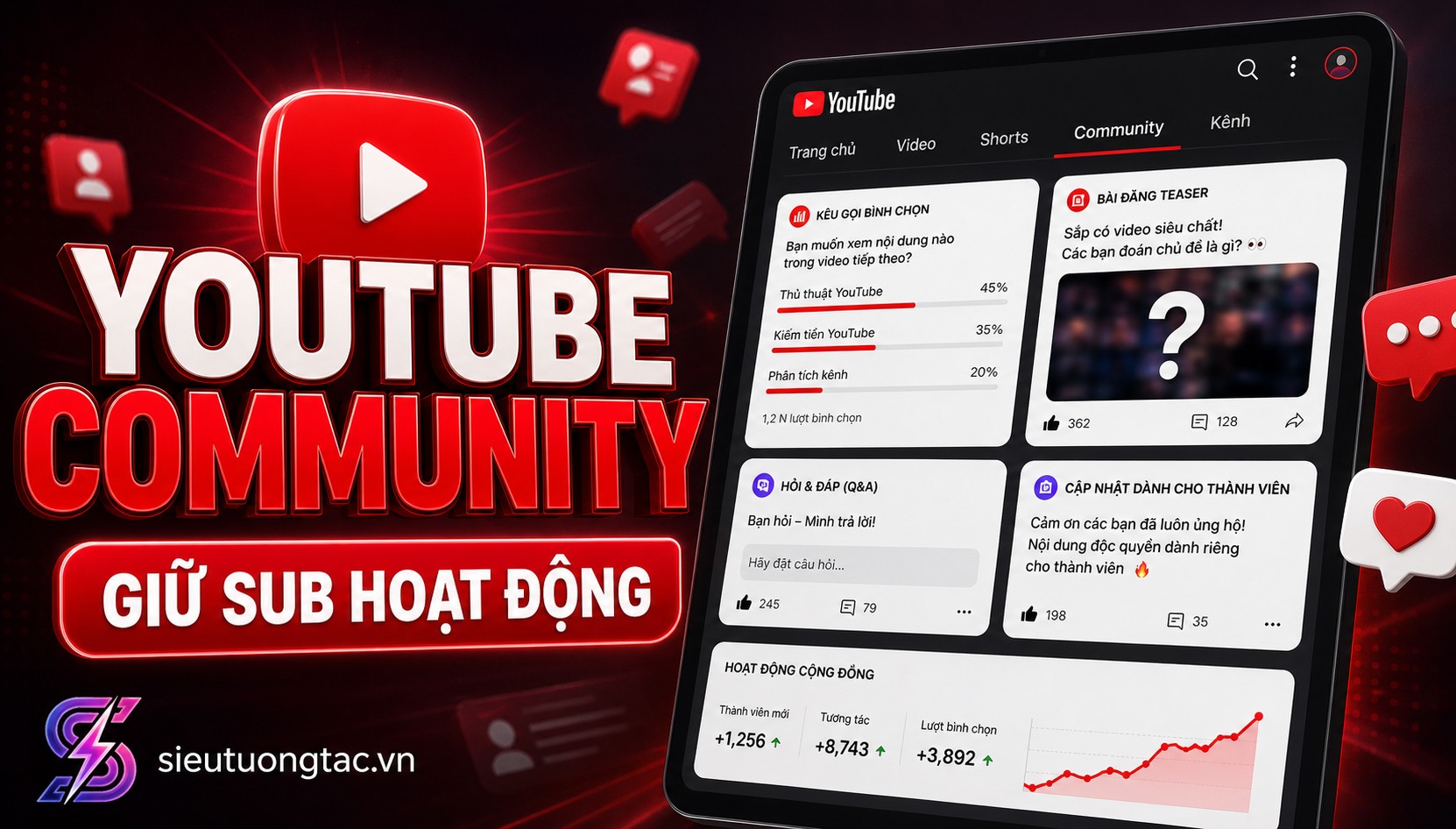 Cách dùng YouTube Community để giữ subscriber hoạt động giữa các video