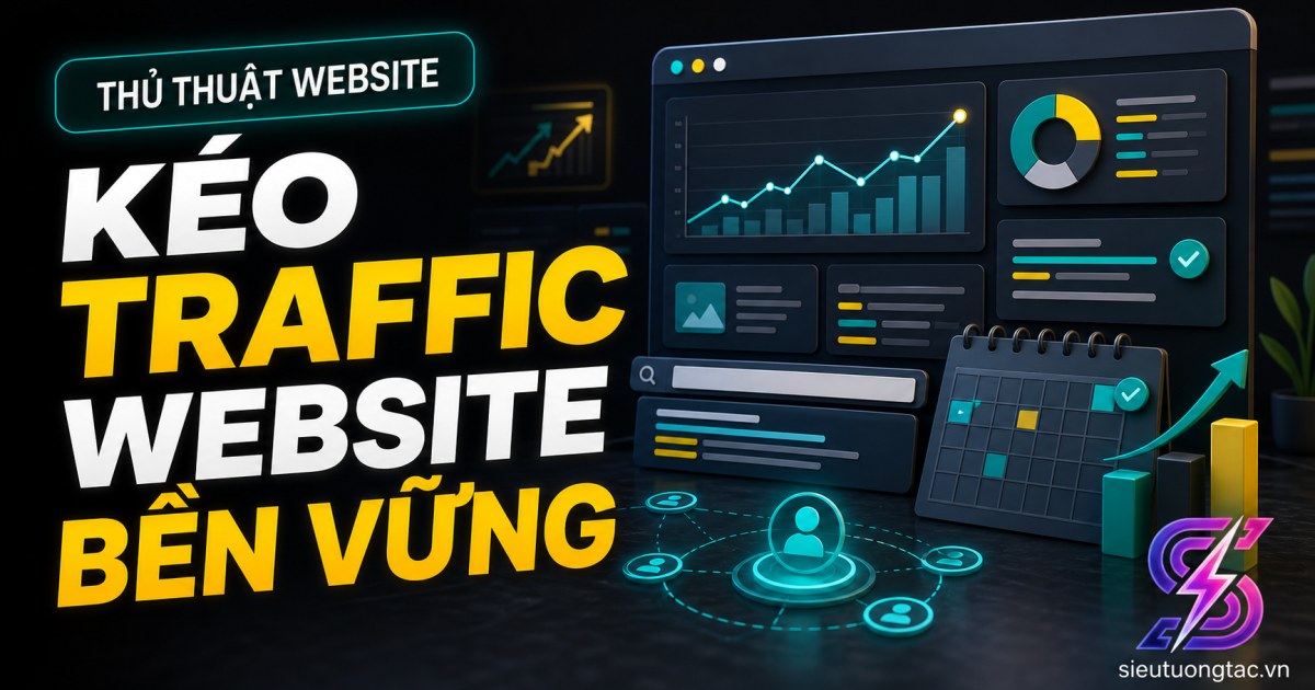Cách kéo traffic website bền vững từ nội dung, social và tín hiệu người dùng