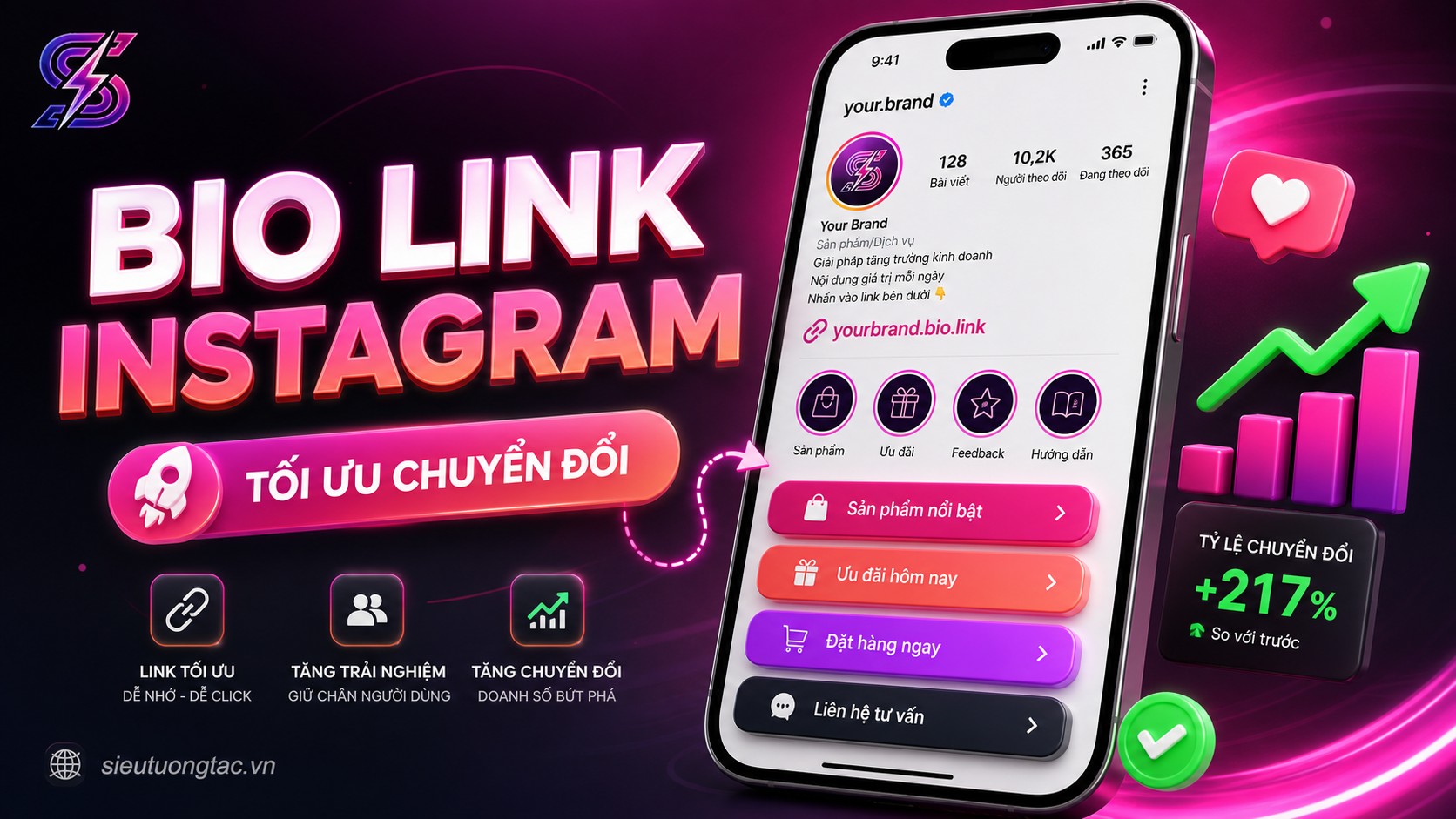 Cách tối ưu bio link Instagram để tăng lượt bấm và chuyển đổi từ hồ sơ