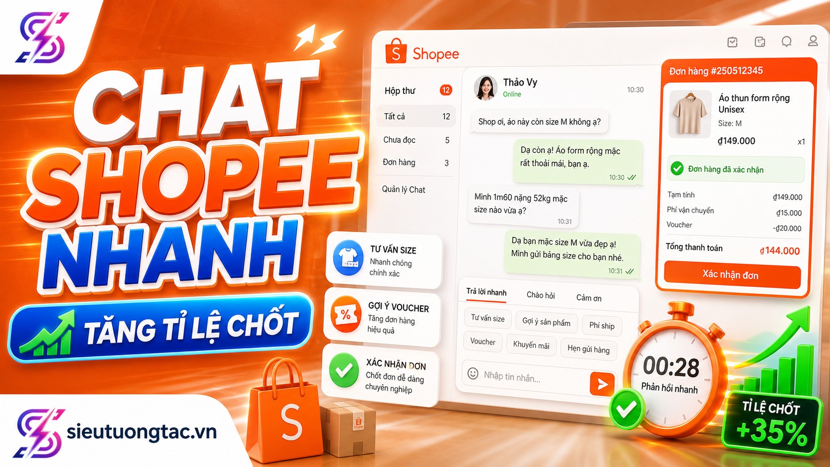 Cách trả lời chat Shopee nhanh để tăng tỷ lệ chốt đơn và nhận đánh giá tốt