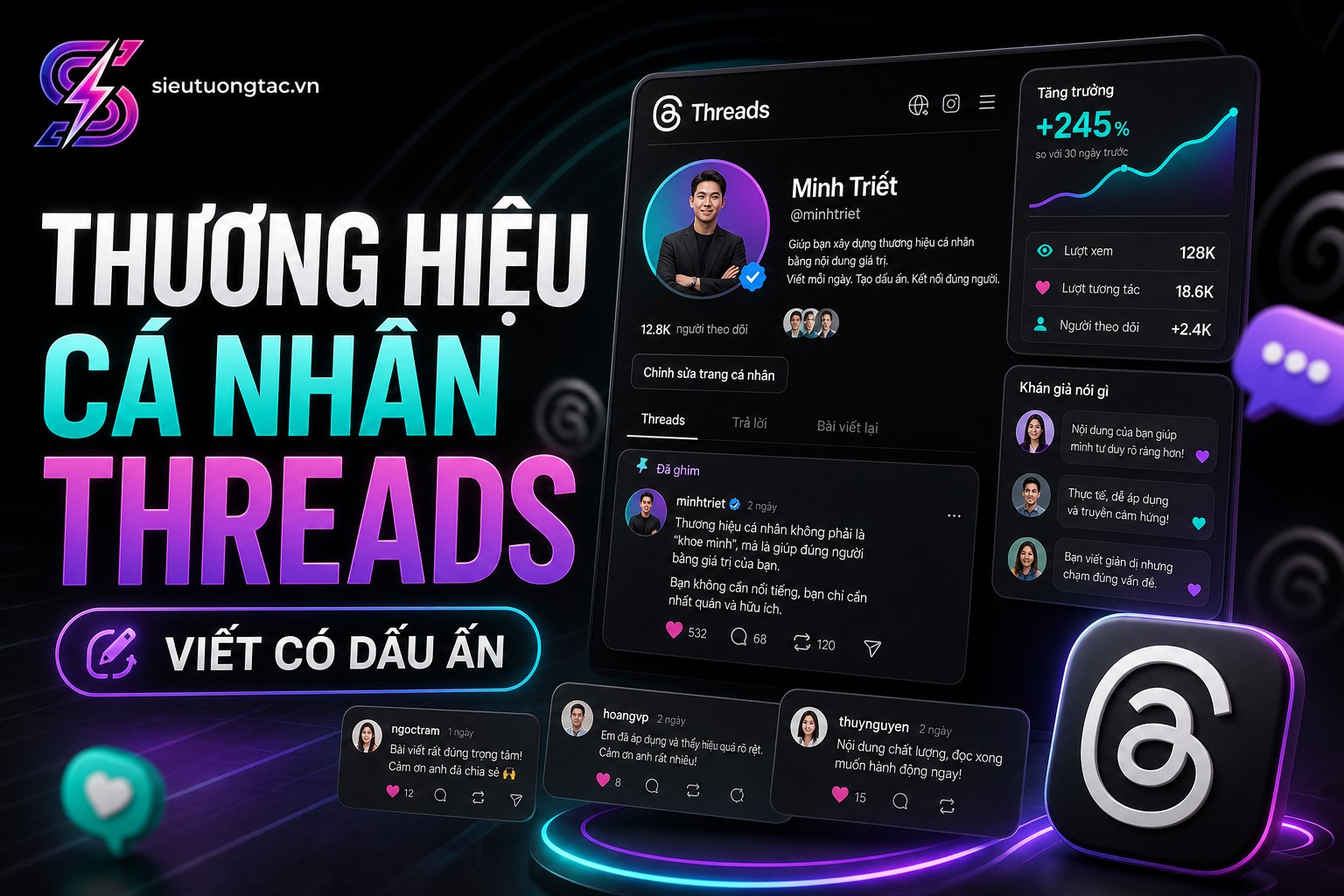 Cách xây thương hiệu cá nhân trên Threads bằng giọng viết có dấu ấn