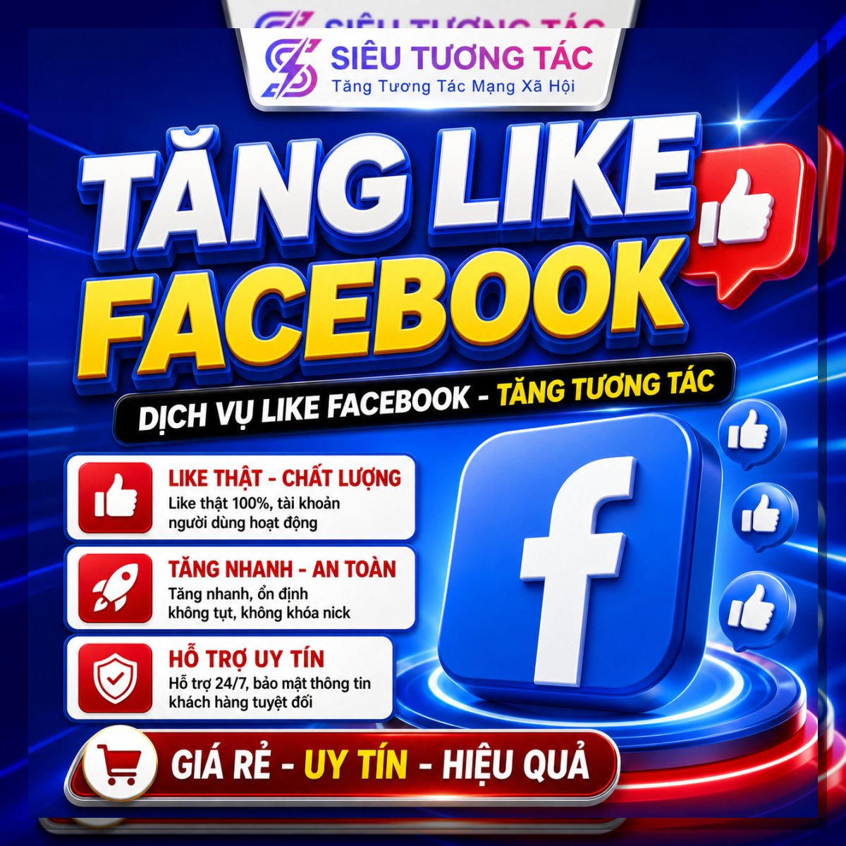 Tăng like Facebook
