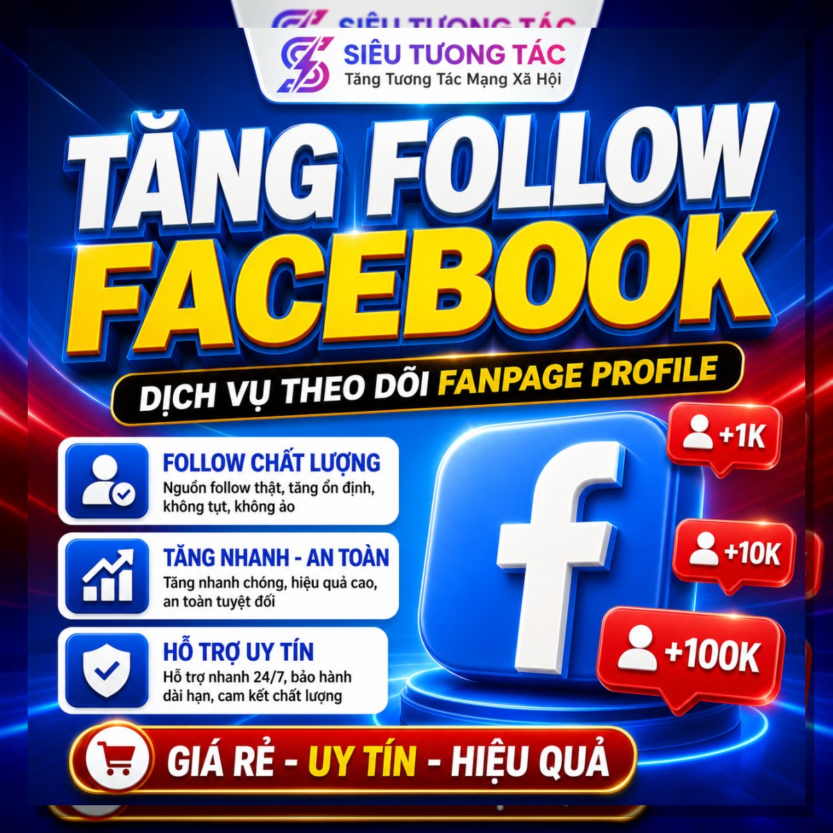 Tăng theo dõi Fanpage/Profile
