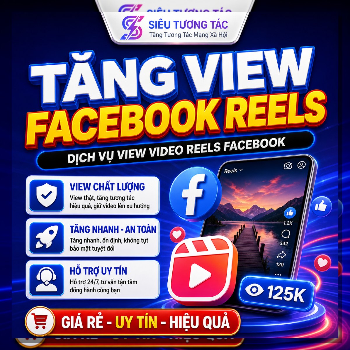 Tăng lượt xem Video/Reels Facebook