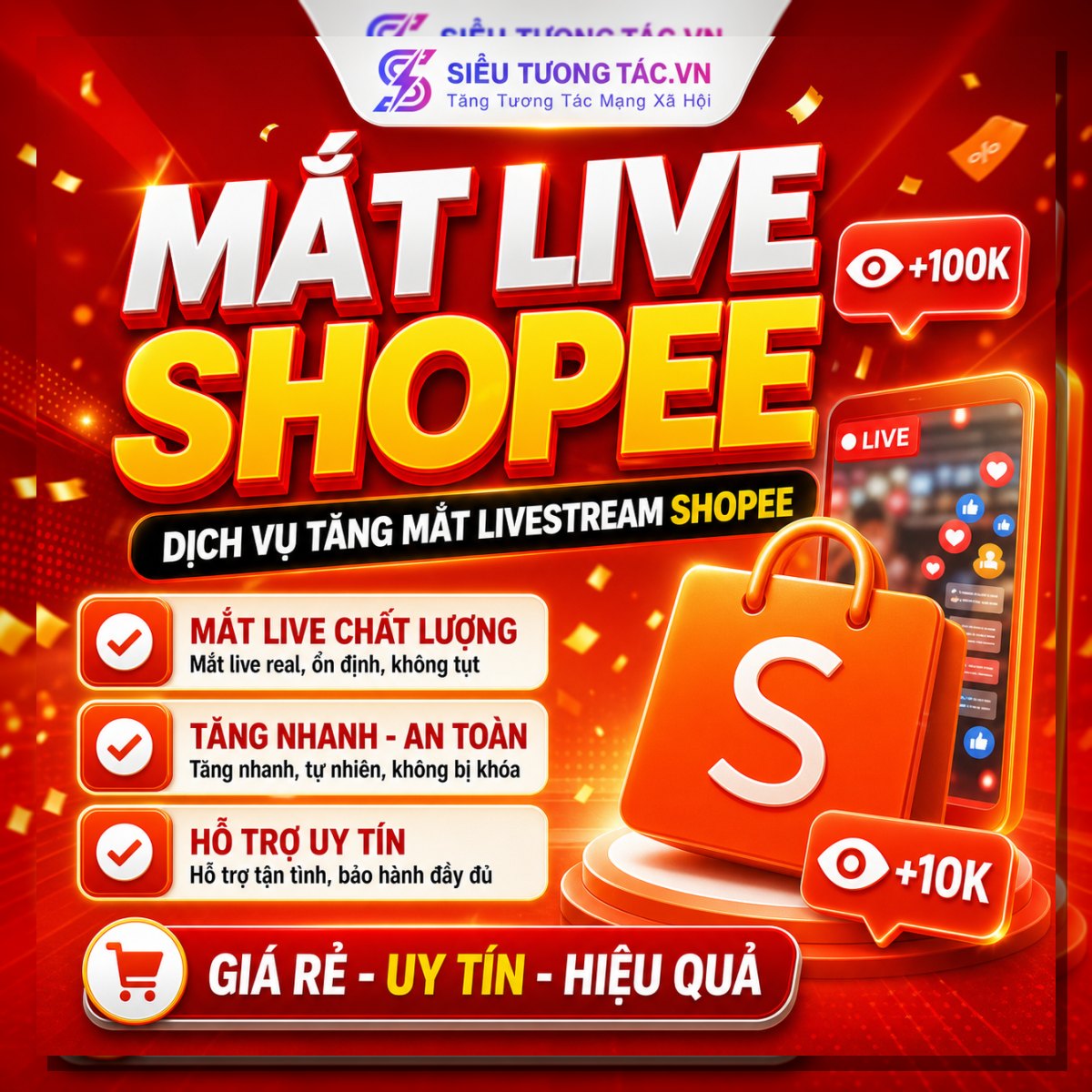 Tăng mắt livestream