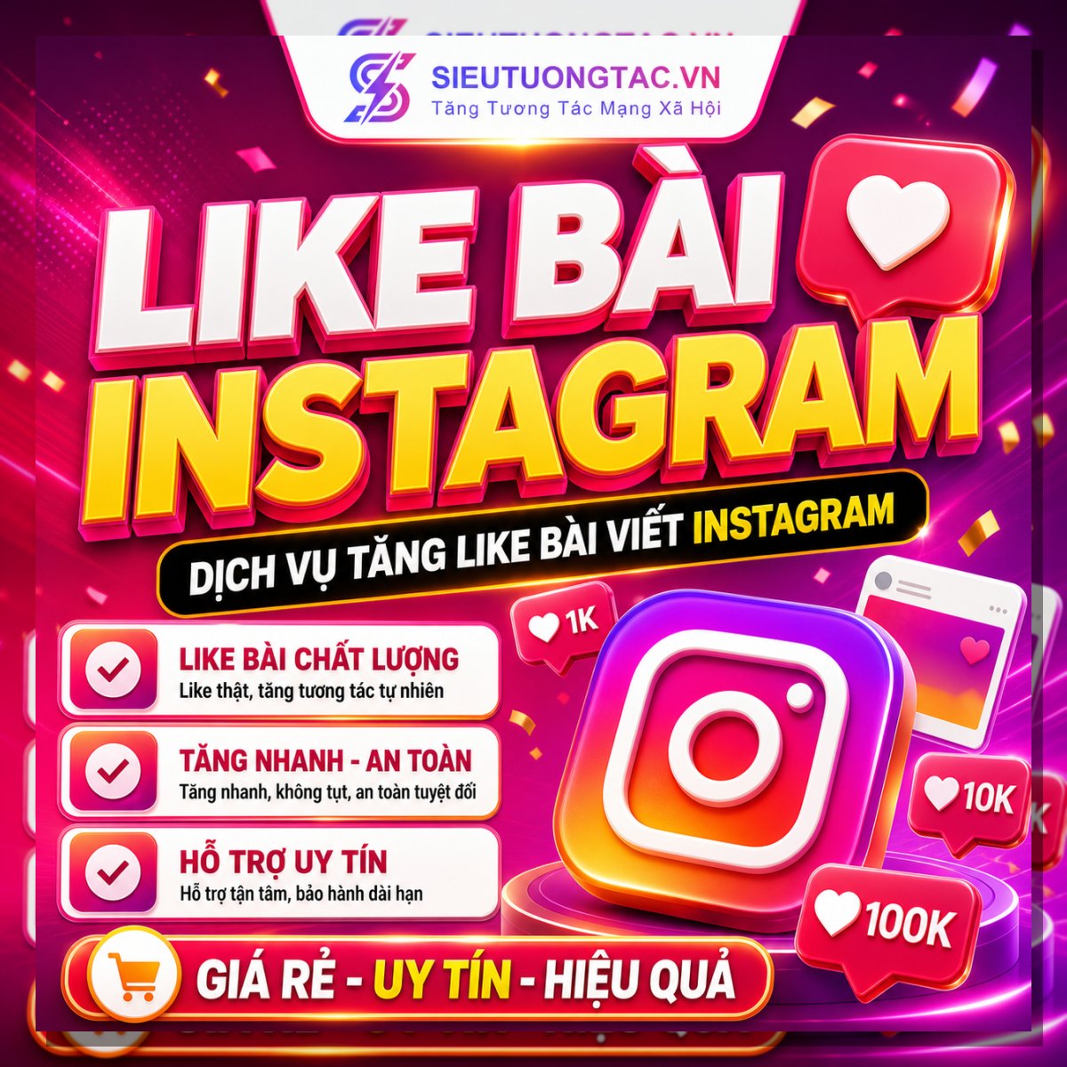 Like bài viết Instagram