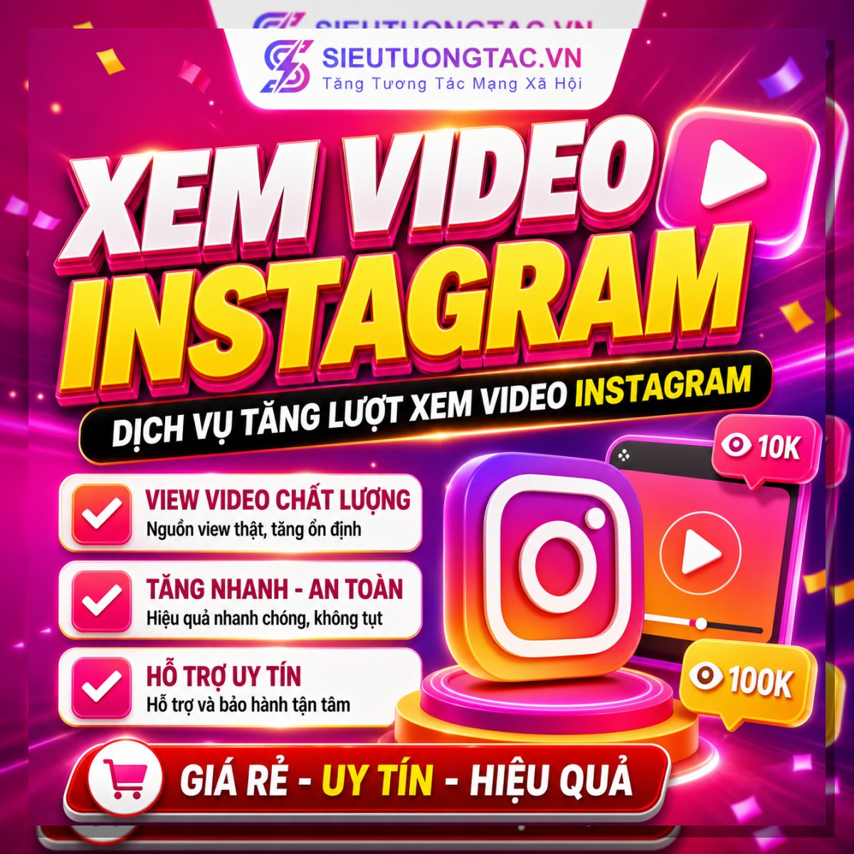 Lượt xem Video Instagram