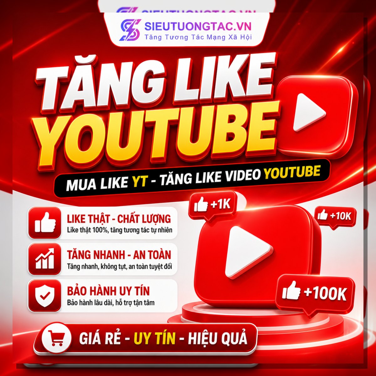 Tăng like Youtube