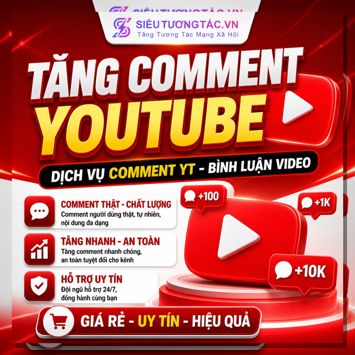 Tăng bình luận Youtube