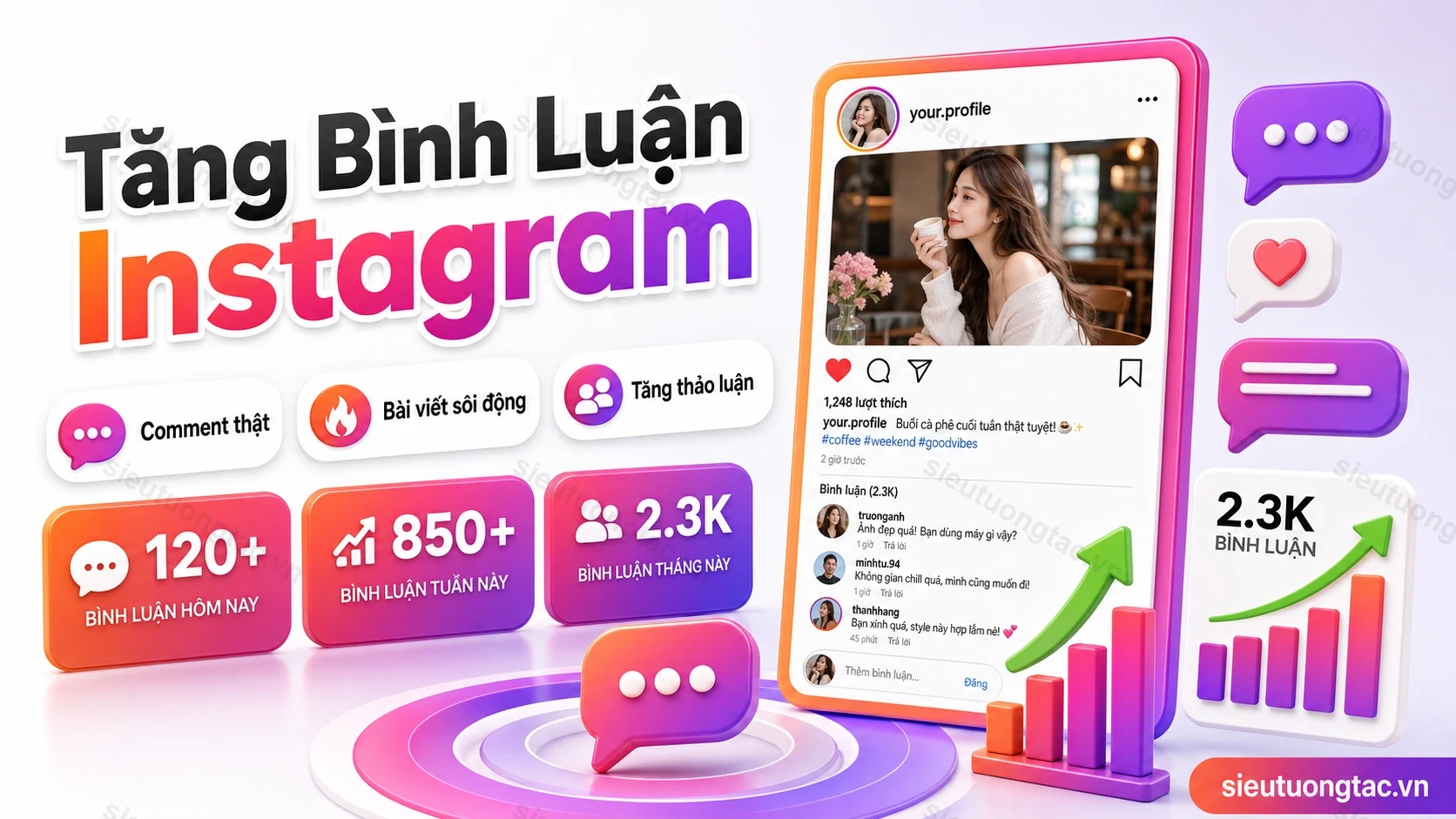 Dịch vụ tăng bình luận Instagram tại Siêu Tương Tác