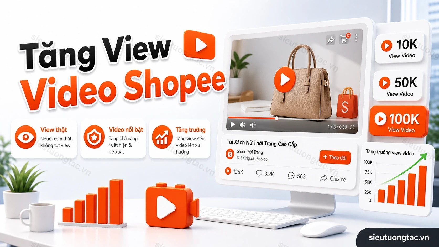 Dịch vụ tăng lượt xem video Shopee tại Siêu Tương Tác