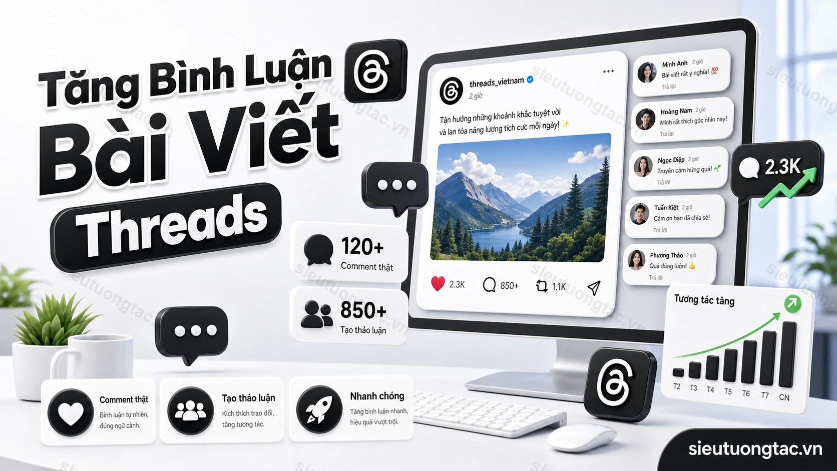 Dịch vụ tăng bình luận Threads tại Siêu Tương Tác
